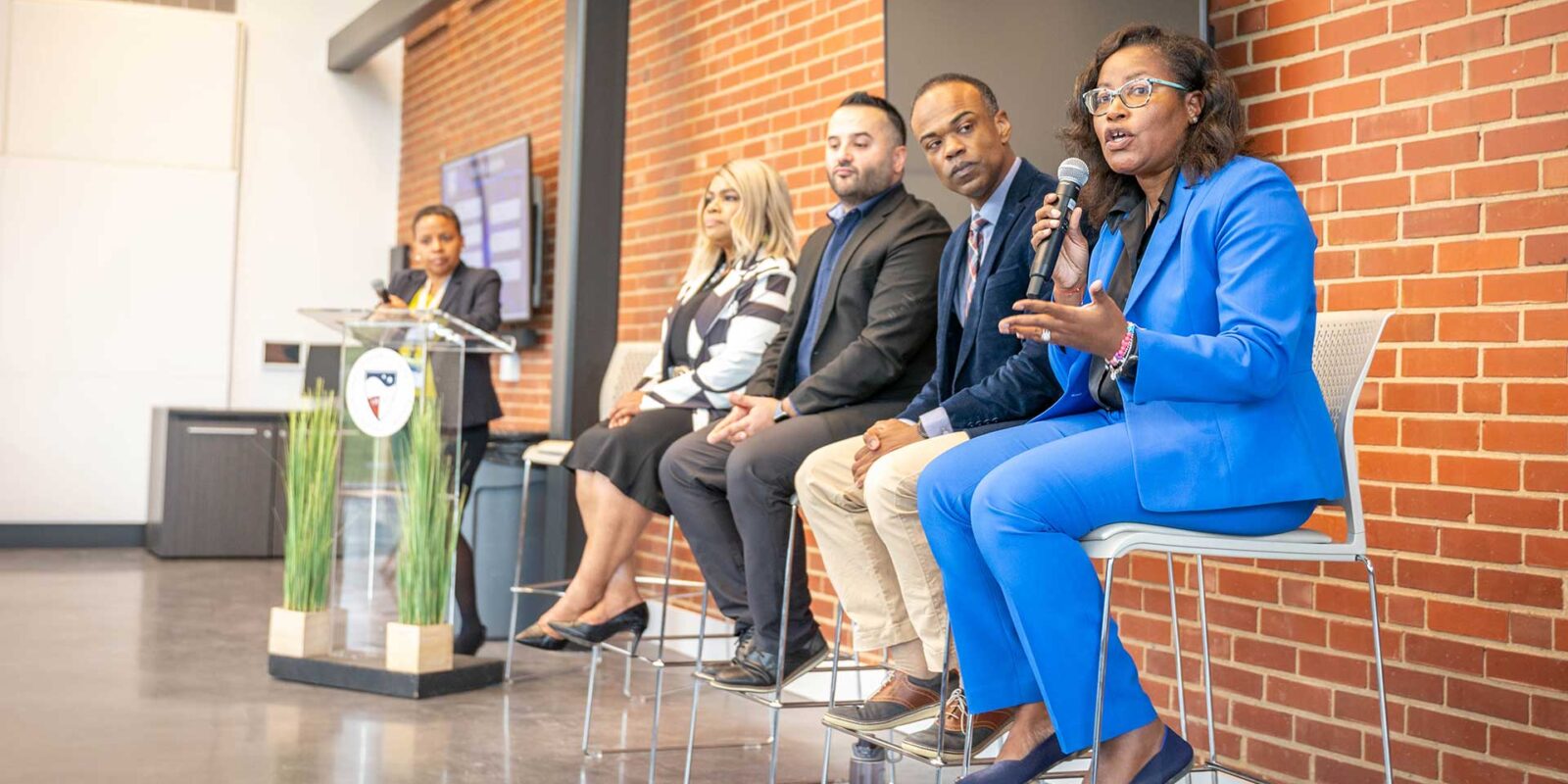 Panel of educators leading talk at Shenandoah University
